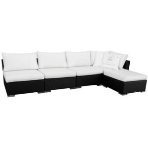 Vrtna sofa VG4960 Bijela + crna