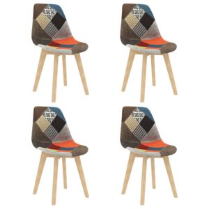 VidaXL Blagovaonske stolice od tkanine 4 kom patchwork raznobojne