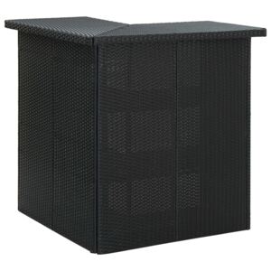 VidaXL Kutni barski stol crni 100 x 50 x 105 cm od poliratana