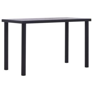 VidaXL Blagovaonski stol crni i siva boja betona 120 x 60 x 75 MDF
