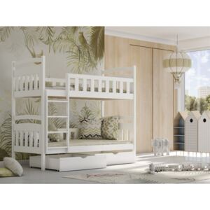 Zondo Dječji krevet 90 x 200 cm Marlo (s podnicom i prostorom za odlaganje) (bijela)