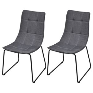 VidaXL Blagovaonske stolice od tkanine 2 kom tamnosive