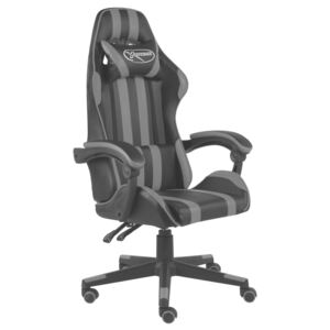 VidaXL Igraća stolica od umjetne kože crno-siva
