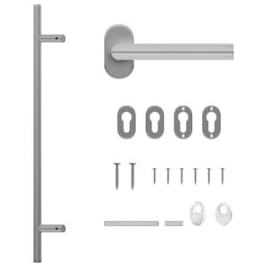 VidaXL Kvaka i set šipki za vrata PZ 800 mm od nehrđajućeg čelika