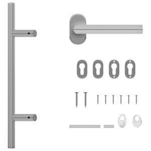 VidaXL Kvaka i set šipki za vrata PZ 500 mm od nehrđajućeg čelika