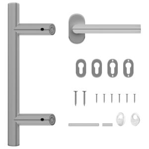 VidaXL Kvaka i set šipki za vrata 350 mm od nehrđajućeg čelika