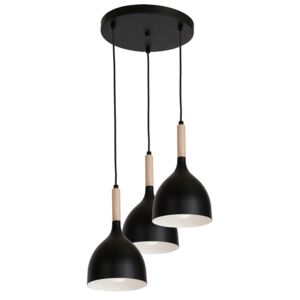 Luster na sajli NOAK WOOD 3xE27/60W/230V