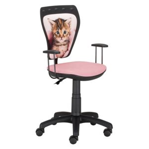 Ministyle uredska 55x55x97 cm stolica crna/mačka