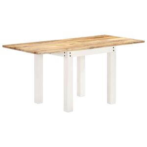 VidaXL Produživi blagovaonski stol bijeli 82x(80-160)x76 cm drvo manga