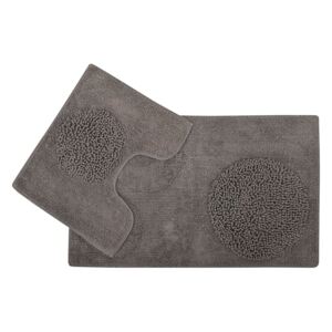Set kupaonskih tepiha Circle sivi