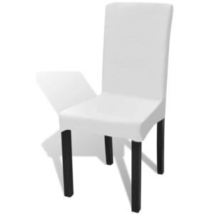 VidaXL Bijele rastezljive navlake za stolice, 6 kom