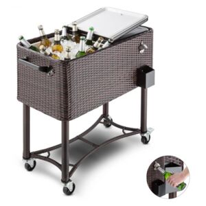 Blumfeldt Springbreak, kolica za piće, hlađenje, 80 l, ratan dizajn