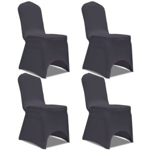 VidaXL Rastezljive navlake za stolice 4 kom Antracit boja