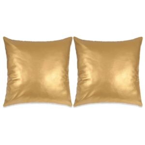 VidaXL Set jastuka od PU kože 2 kom 45x45 cm boja zlata