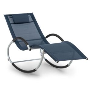 Blumfeldt Westwood Rocking Chair, ležaljka s njihaljkom, ergonomska, aluminijski okvir, tamnoplava