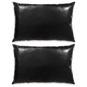 VidaXL Set jastuka od PU kože 2 kom 40x60 cm crni