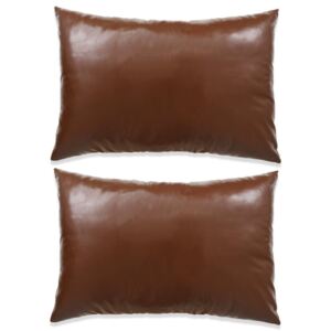 VidaXL Set jastuka od PU kože 2 kom 40x60 cm smeđi