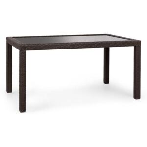 Blumfeldt Peniche, vrtni stol, 150 x 90 cm, poliuretan, aluminij, staklo, smeđa