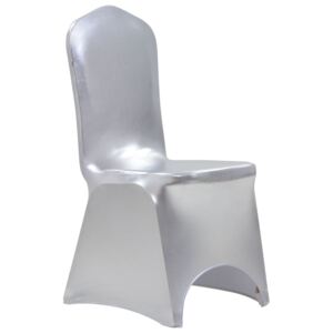 VidaXL Navlake za stolice 6 kom rastezljive srebrne
