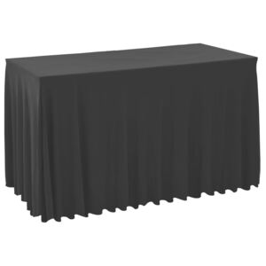VidaXL Navlake za stol 2 kom duge rastezljive 120 x 60,5 x 74 cm crne