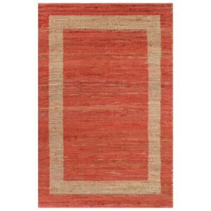 VidaXL Ručno rađeni tepih od jute crveni 80 x 160 cm