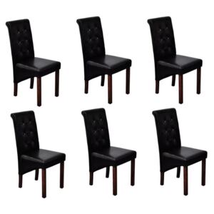 VidaXL 6 x crni stolica za trpezariju