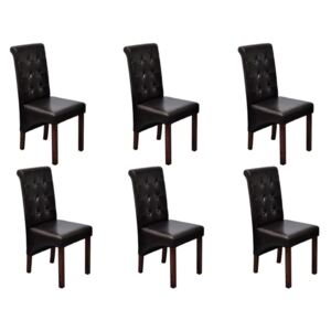 VidaXL 6 x smeđa stolica za trpezariju
