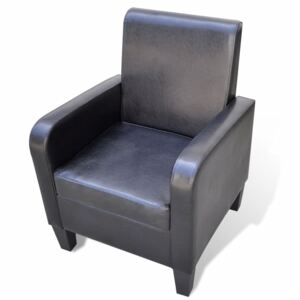VidaXL Fotelja od Umjetne Kože Crna
