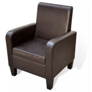 VidaXL Fotelja od Umjetne Kože Smeđa