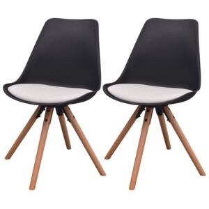 VidaXL Blagovaonske stolice od umjetne kože 2 kom crno bijele