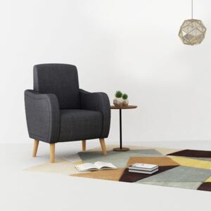 VidaXL Fotelja od tkanine tamnosiva