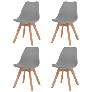 VidaXL Blagovaonske stolice od umjetne kože 4 kom sive