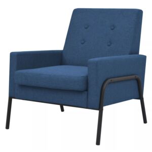 VidaXL Fotelja od čelika i tkanine plava