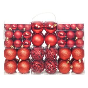 VidaXL Set božićnih kuglica 100 komada 6 cm crveni