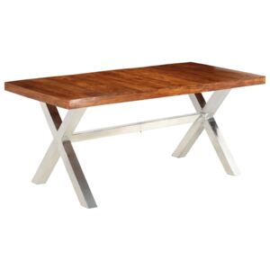 VidaXL Blagovaonski stol od masivnog drva s obradom od šišama 180 x 90 x 76 cm