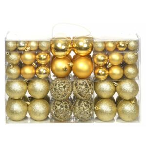 VidaXL Set božićnih kuglica 100 komada 6 cm zlatni