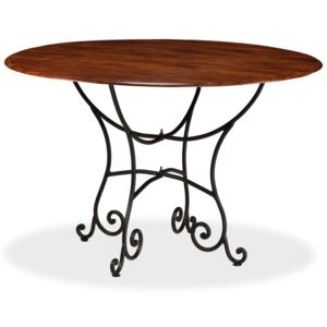 VidaXL Blagovaonski stol od masivnog bagremovog drva s obradom od šišama 120 x 76 cm