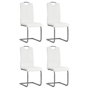 VidaXL Blagovaonske stolice od umjetne kože 4 kom bijele
