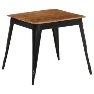 VidaXL Blagovaonski stol od masivnog drva bagrema i čelika 75x75x76 cm