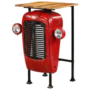 VidaXL Barski stol u obliku traktora od masivnog drva manga crveni 60 x 60 x 107 cm