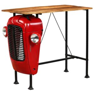 VidaXL Barski stol u obliku traktora od masivnog drva manga crveni 60 x 120 x 107 cm