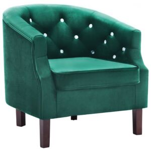 VidaXL Fotelja od baršuna zelena