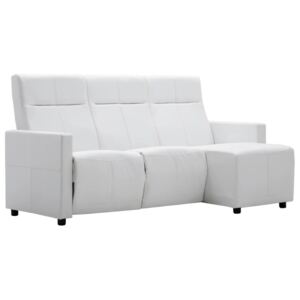 VidaXL Kutna nagibna sofa s presvlakom od umjetne kože bijela
