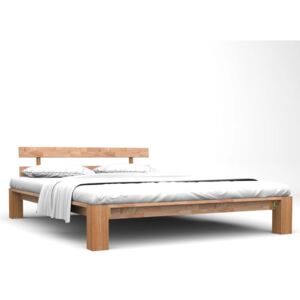 VidaXL Okvir za krevet od masivne hrastovine 140 x 200 cm