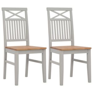 VidaXL Blagovaonske stolice od hrastovine 2 kom sive