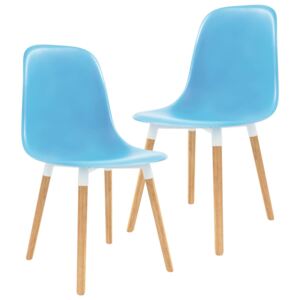 VidaXL Blagovaonske stolice 2 kom plave plastične