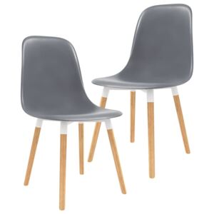 VidaXL Blagovaonske stolice 2 kom sive plastične