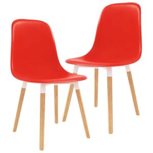 VidaXL Blagovaonske stolice 2 kom crvene plastične