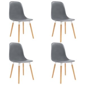 VidaXL Blagovaonske stolice 4 kom sive plastične