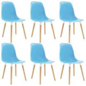 VidaXL Blagovaonske stolice 6 kom plave plastične
